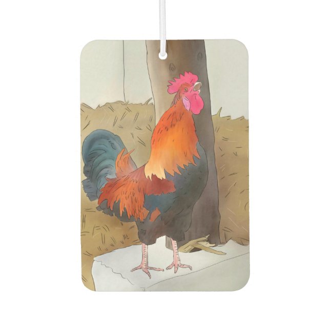 Krähender Hahn Air Freshener (Front)