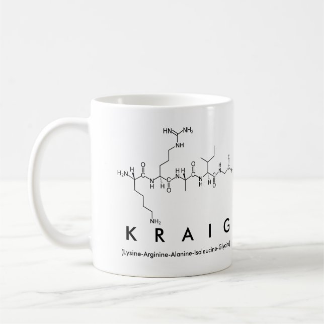 Kraig peptide name mug (Left)