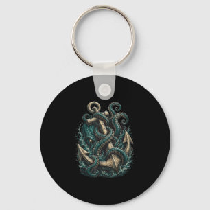Kraken anchor ocean monster tentacles  keychain