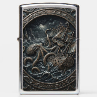 Kraken attacking a ship Zippo Lighter