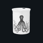 Kraken - Black Giant Octopus / Cthulu Beverage Pitcher<br><div class="desc">octopus, kraken, "black and white", black, white, menacing, scary, steampunk, tentacles, squid, creature, sea, underwater, ocean, vintage, victorian, cthulu, Octopi, "steam punk", "science fiction", pirate, sailor, industrial, geek, machine, engine, goth, gothic, monster, aquatic, nautical, geeky, retro, monsters, marine, biology, biologist, emo, swirling, swirl, maritime, sailing, fantasy, giant, leagues, deep, drawing,...</div>