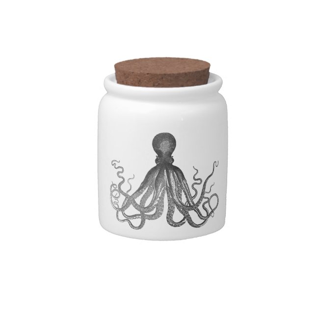 Kraken - Black Giant Octopus / Cthulu Candy Jar (Front)