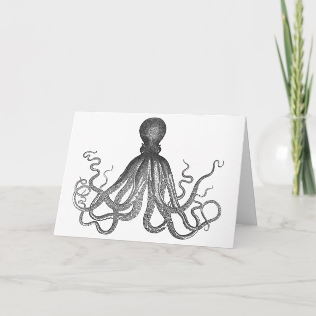Kraken - Black Giant Octopus / Cthulu Card (Front)