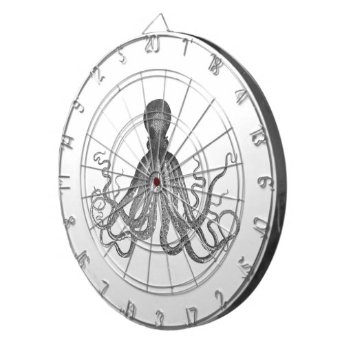 Kraken Black Giant Octopus / Cthulu Dart Board Zazzle