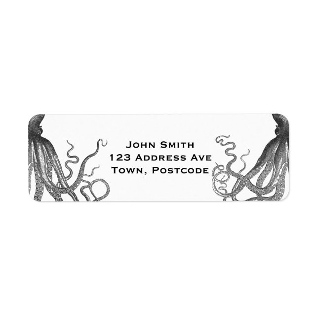 Kraken - Black Giant Octopus / Cthulu Label (Front)