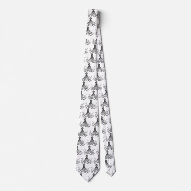 Kraken - Black Giant Octopus / Cthulu Neck Tie (Front)