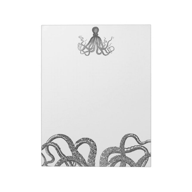 Kraken - Black Giant Octopus / Cthulu Notepad (Rotated)