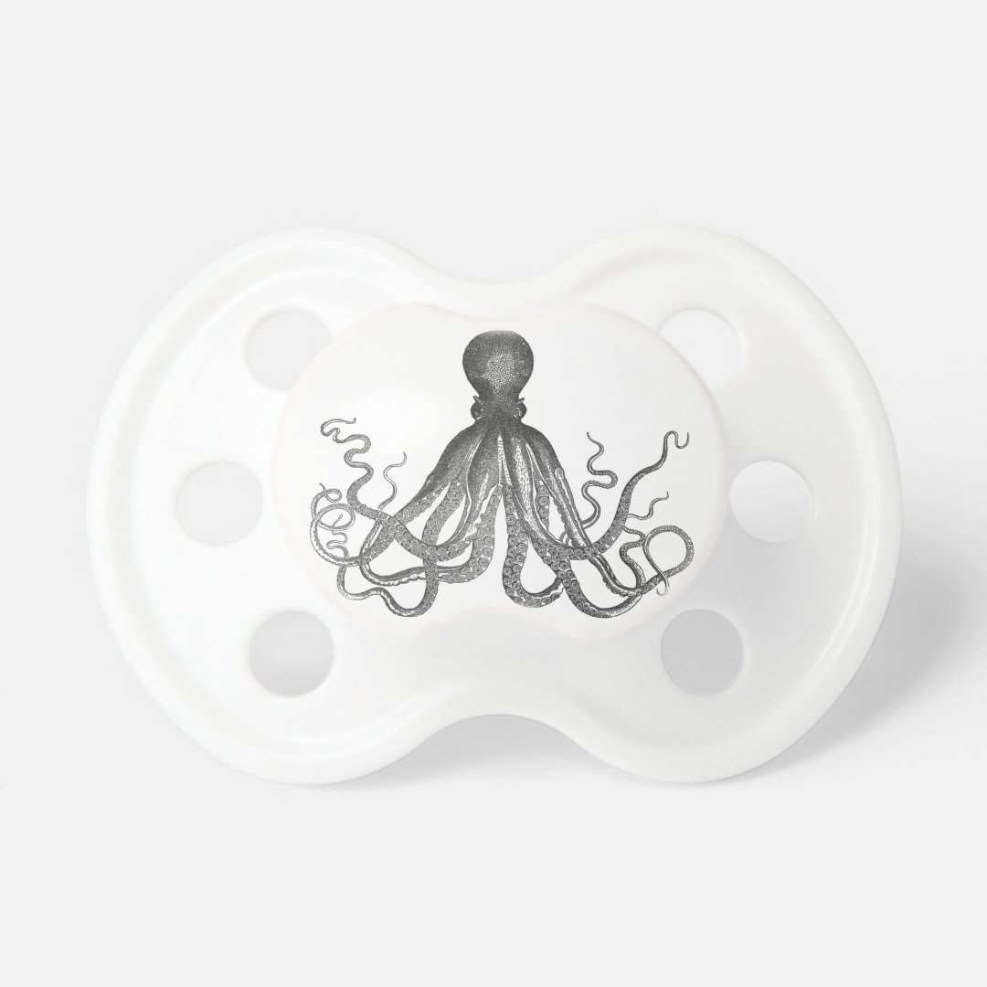 Kraken Black Giant Octopus / Cthulu Pacifier Zazzle