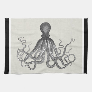 Kraken - Black Giant Octopus / Cthulu Towel
