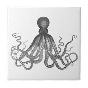 Kraken - Black Giant Octopus Tile