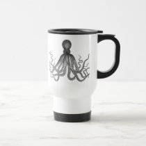 Kraken - Black Octopus / Cthulhu Travel Mug