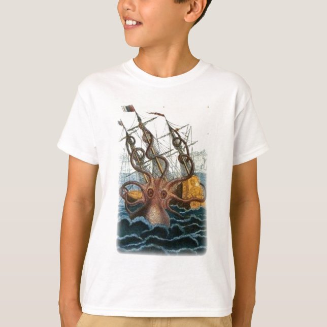 Kraken by Pierre Denys de Montfort, 1801 T-Shirt (Front)