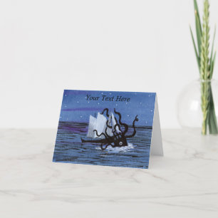 Kraken Letterpress Thank You Card