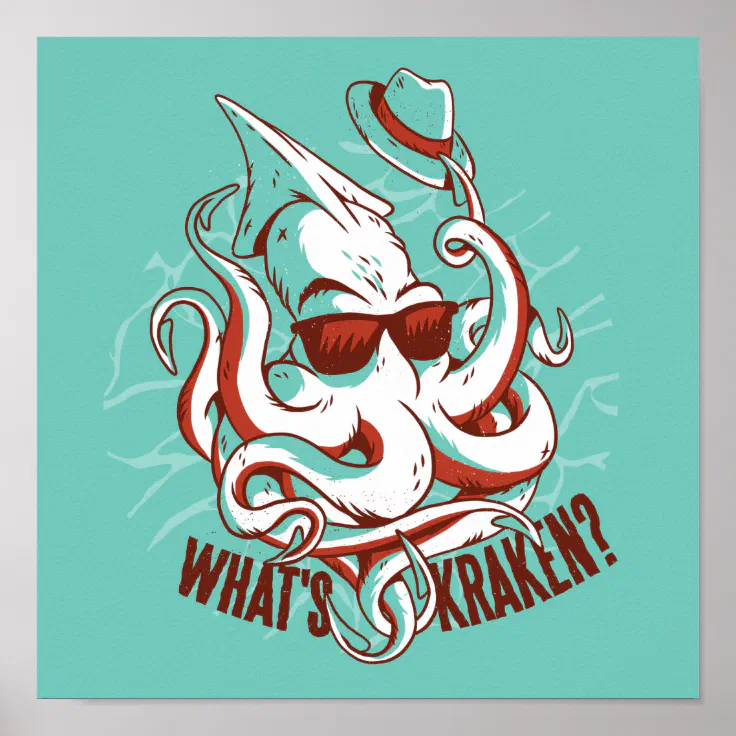 Kraken Monster Funny Poster | Zazzle