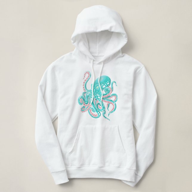 Kraken Octopus Hoodie (Design Front)