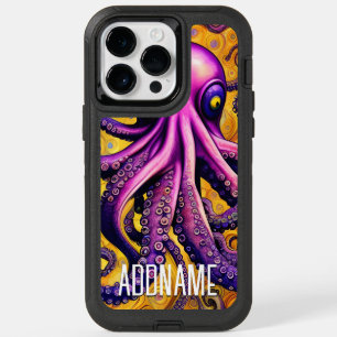 Kraken Octopus with Personalized Name OtterBox iPhone 14 Pro Max Case