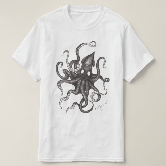 Kraken Sketch T-shirt (Design Front)