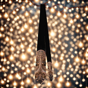 Kraken Steampunk Octopus Ornate Gold and Black Neck Tie