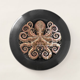 Kraken Steampunk Octopus Ornate Gold Black Wham-O Frisbee