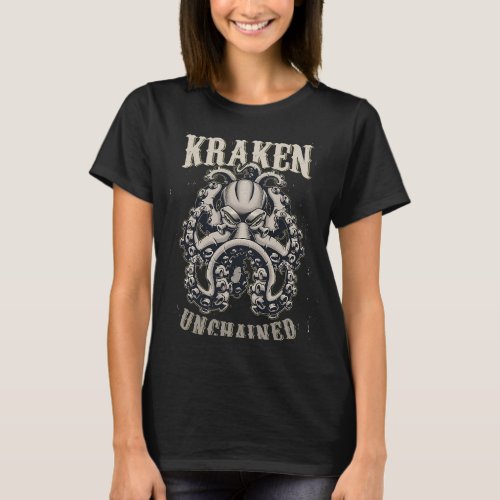 Kraken Unchained 2Octopus Giant Squid Tentacles Gi T_Shirt