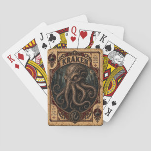 Kraken, Vintage Circus Monsters Poker Cards