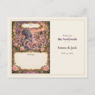Kraken Wedding Guest Book Wishes Postcard