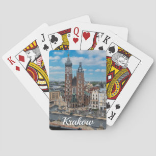 Krakow city center from above in Poland Poker Cards
