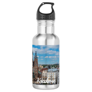 Krakow city center from above in Poland Stainless Steel Water Bottle