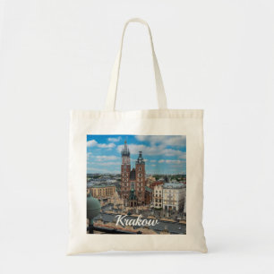Krakow city center from above in Poland Tote Bag