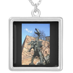 Krakow Dragon Silver Plated Necklace