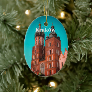 Krakow Europe Poland Polska Old Town Ceramic Ornament