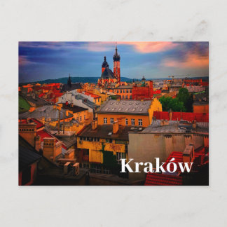 Krakow Europe Poland Polska Old Town Postcard