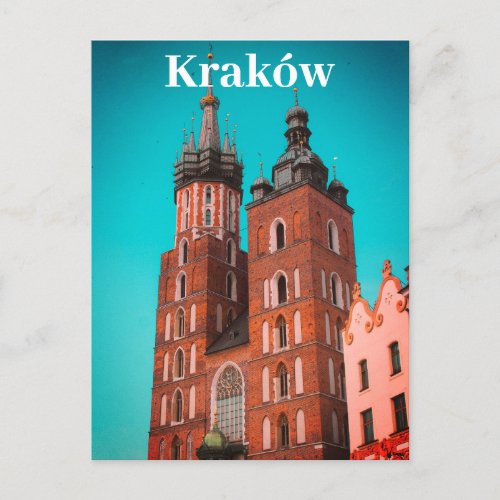 Krakow Europe Poland Polska Old Town Postcard