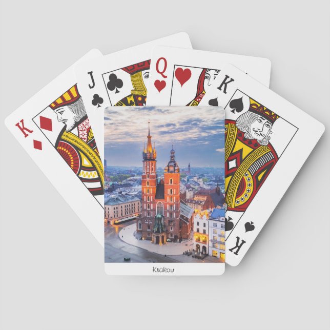 Krakow night in Poland Poker Cards (Back)