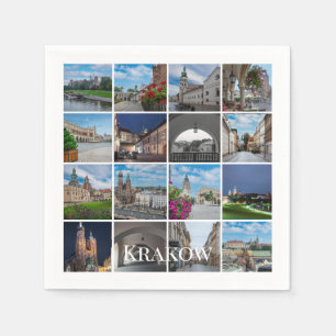 Krakow old town landscapes, Poland Napkins