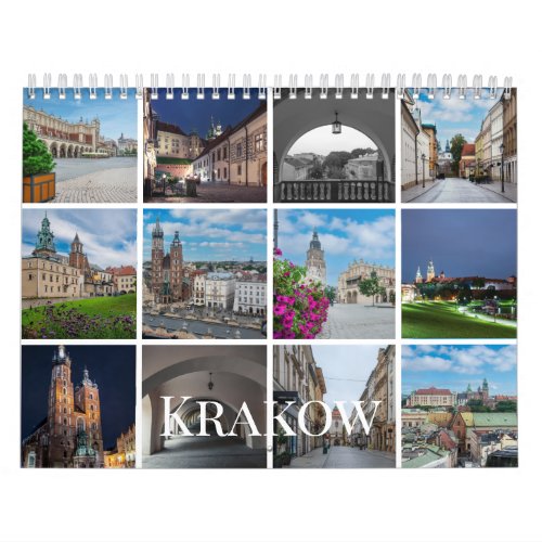 Krakow photo calendar set Poland