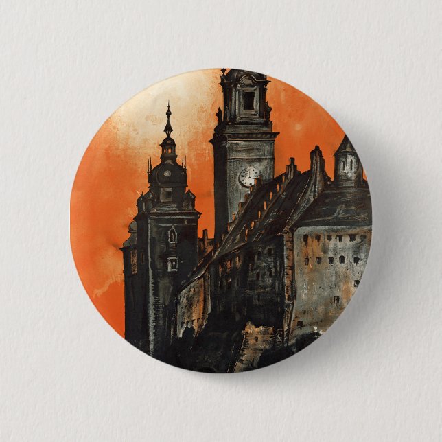 Krakow Pinback Button (Front)