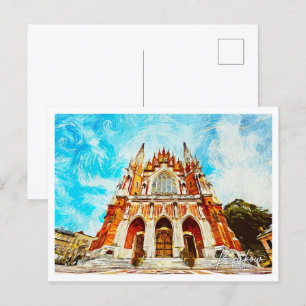 Krakow Poland Beautiful Oil Paint Landscape Postcard