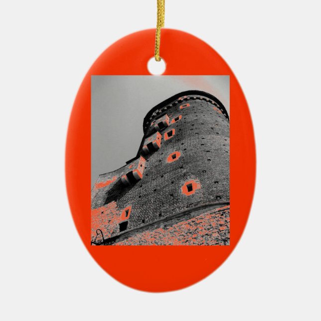 Krakow, Poland Ceramic Ornament (Front)