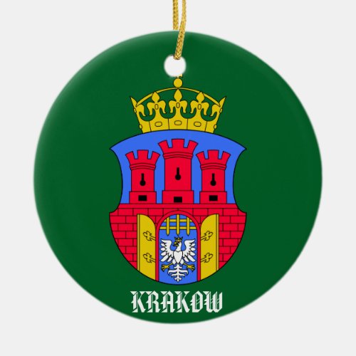 Krakow Poland Circle Ornament
