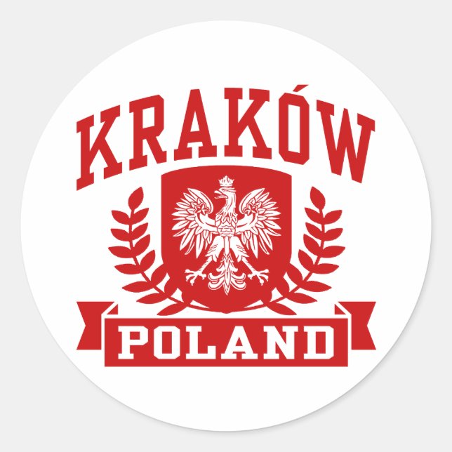 Krakow Poland Classic Round Sticker (Front)