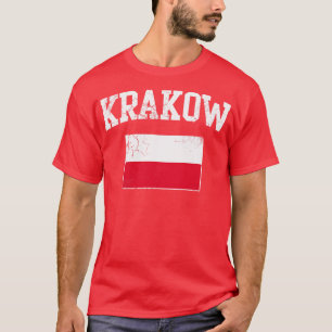 Krakow Poland Flag Polish Polska Polski T-Shirt
