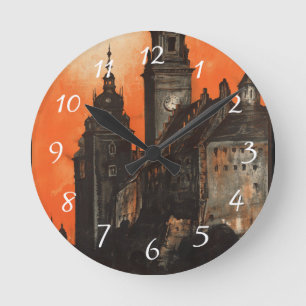 Krakow Poland - Old Town Buildings Round Clock