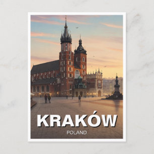 Krakow Poland Travel Postcard