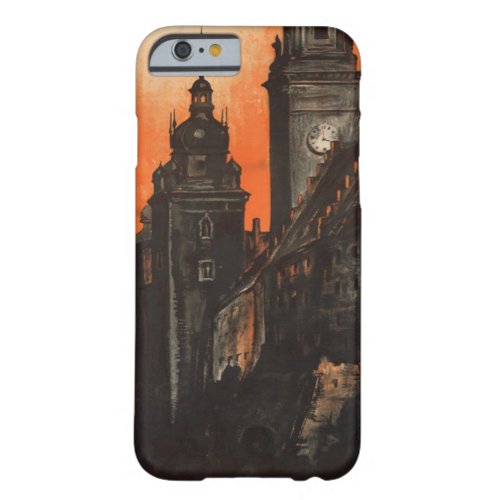 Krakow Poland _ Vintage Polish Travel Poster Barely There iPhone 6 Case
