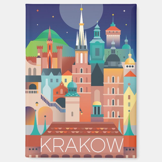 Krakow Refrigerator Magnet (Front)