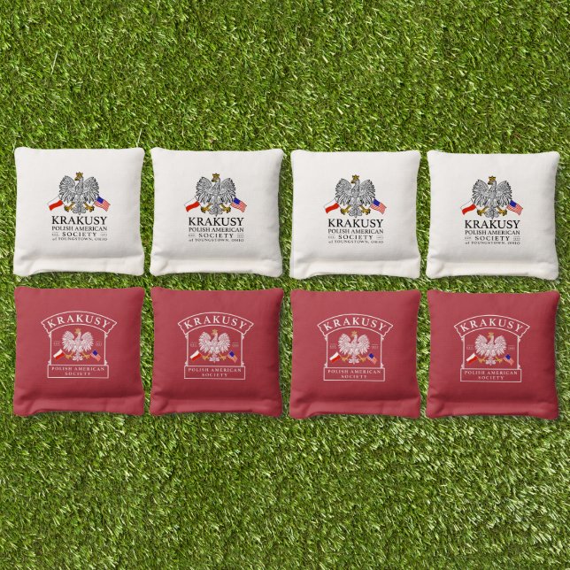 Krakusy Polish American Society Cornhole Bags (Set)