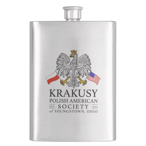 Krakusy Polish American Society Flask