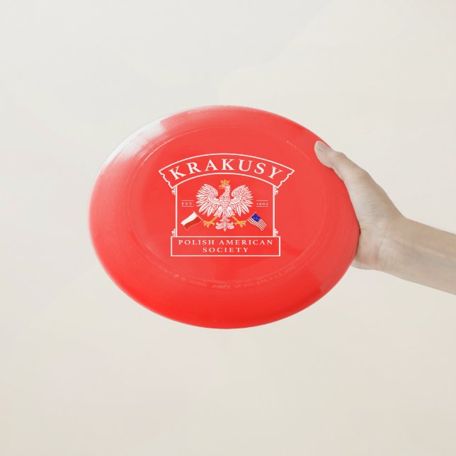 Krakusy Polish American Society Frisbee (In Hand)