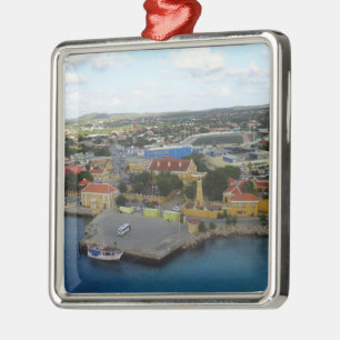 Kralendijk Harborfront Metal Ornament
